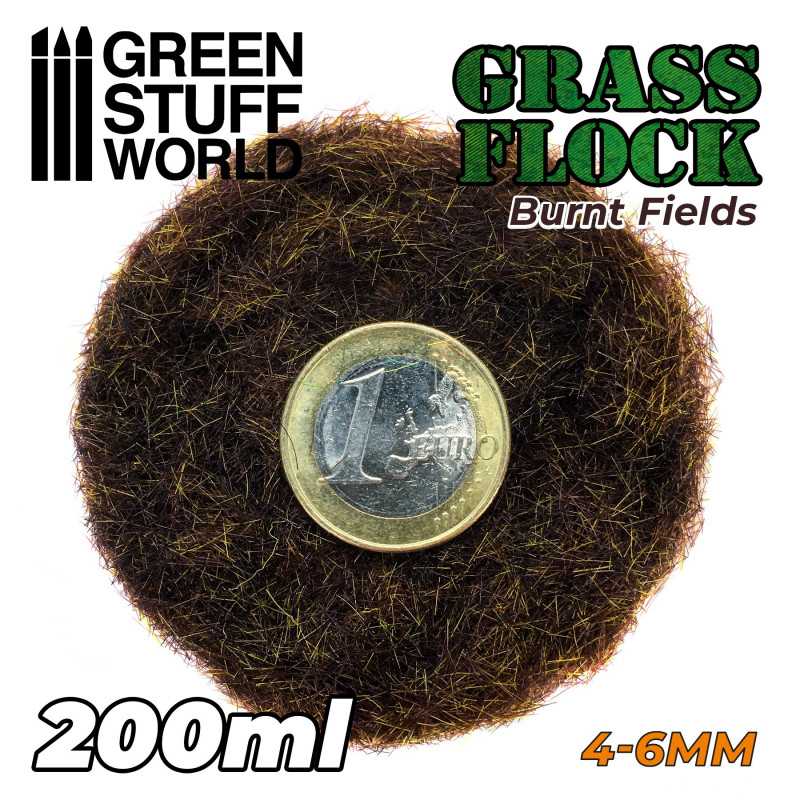 Green Stuff World 11162 Electrostatic Grass Flock BURNT FIELDS 4-6mm (200ml) (9080480301293)