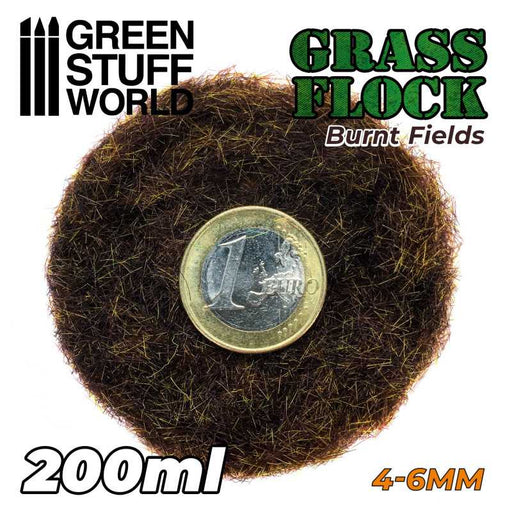 Green Stuff World 11162 Electrostatic Grass Flock BURNT FIELDS 4-6mm (200ml) (9080480301293)