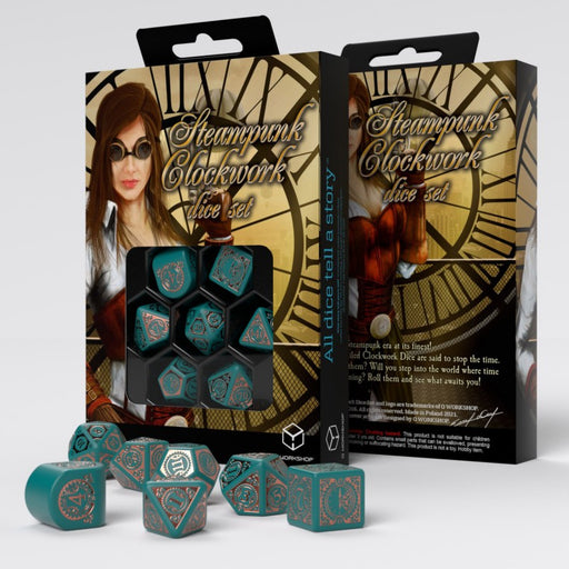 Q Workshop RSTC05 Steampunk Clockwork: Nautical Apparatus Modern Dice Set (9003915313389)