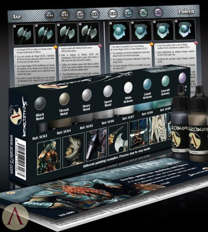 Scale 75 SSE-009 Scalecolor Metal n Alchemy Steel Paint Set