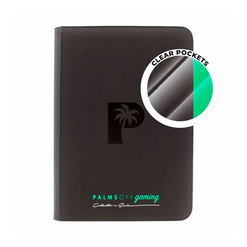 Palms Off ZB-TOP-216-BLK Collectors Series Top Loader Zip Binder Black (9003879563501)