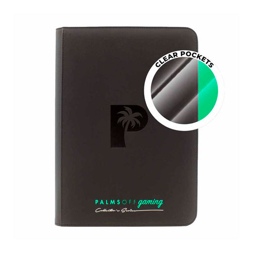 Palms Off ZB-TOP-216-BLK Collectors Series Top Loader Zip Binder Black (9003879563501)