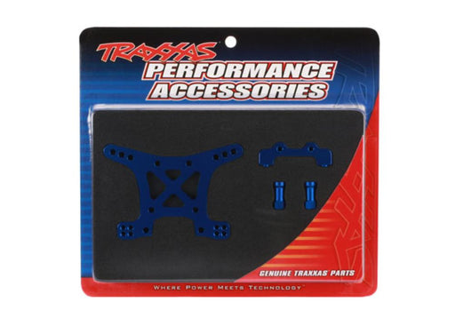 Traxxas 6839X - Shock Tower Front 7075-T6 Aluminum (Blue-Anodized) (769273233457)