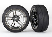 Traxxas 8373 - Split-Spoke Black Chrome Wheels 1.9' Response Tires (Front) (2) - Hobby City NZ