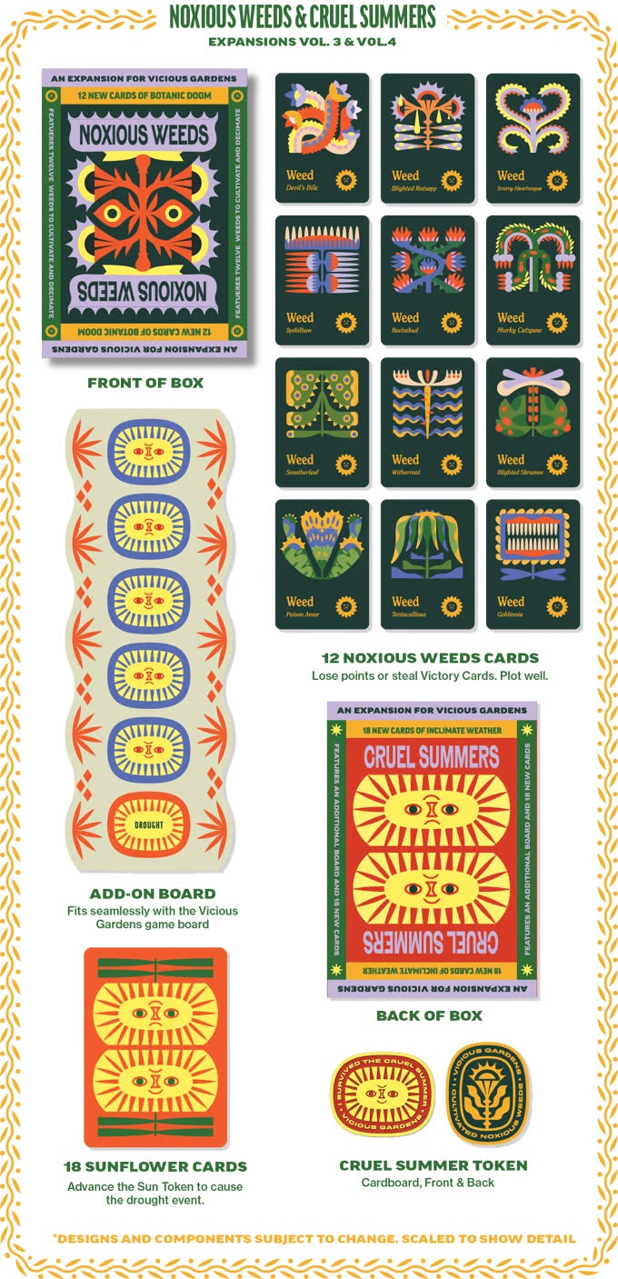 Atlas Games Vicious Gardens Cruel Summers & Noxious Weeds Board Game (2)