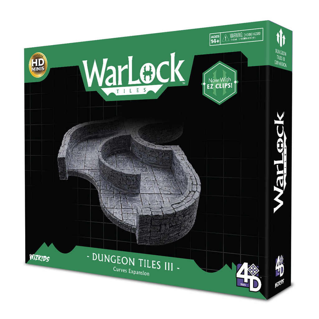 WizKids WarLock Tiles Dungeon Tiles III Curves Terrain & Scenery