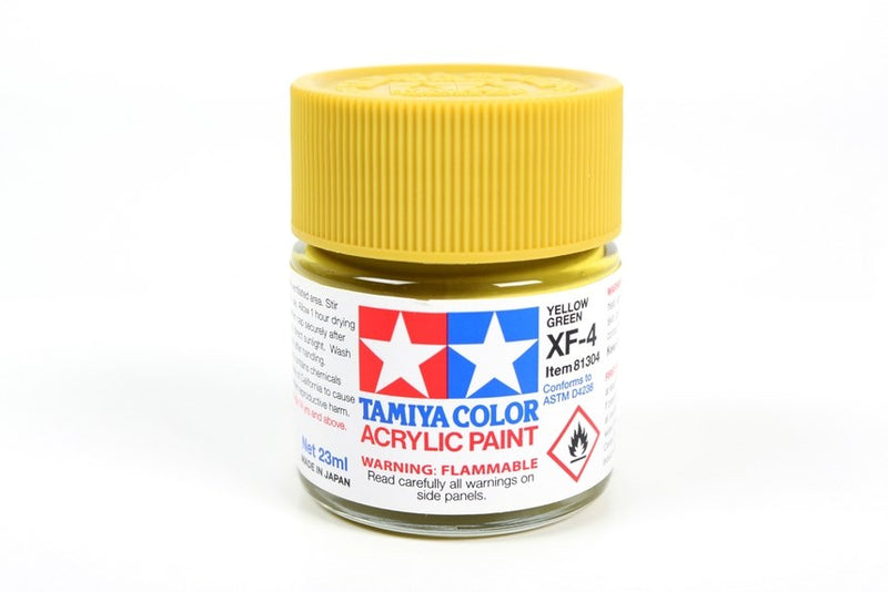 Tamiya 81704 XF-4 Flat Yellow Green Acrylic Mini Pottle 10ml