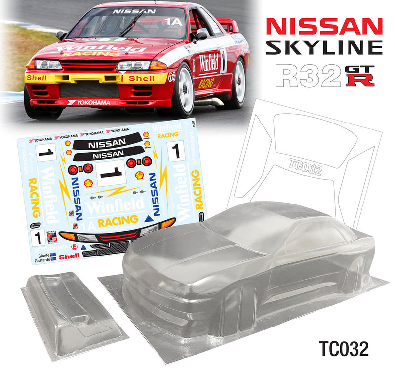 Team C TC032-W 1/10 Nissan Skyline R32 Coupe 190mm Wide, WB 258mm with R32 Winfield Decal Sheet (8319235490029)