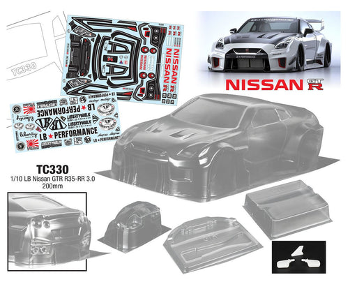 Team C TC330 1/10 LB Nissan GTR R35-RR 3.0, 200mm (8319243256045)